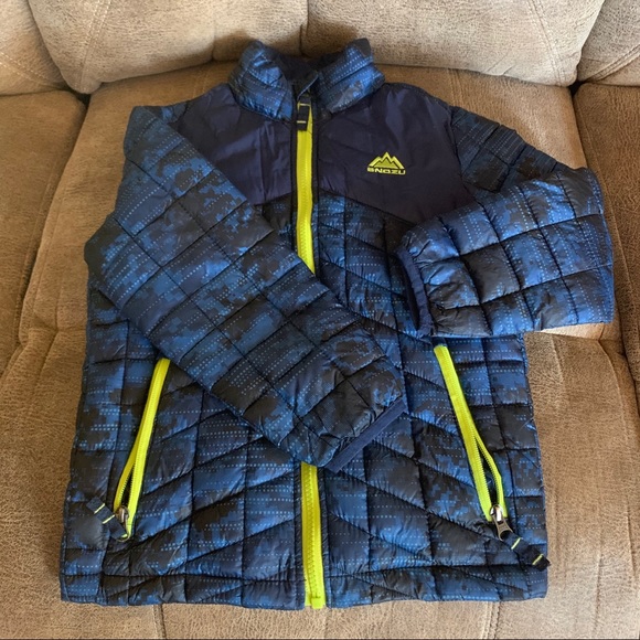 Snozu Jackets & Coats Snozu Dark Blueblack Quiltedpuffer Jacket 56